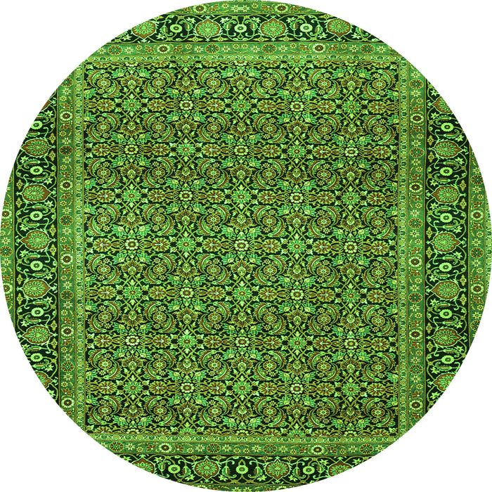 Machine Washable Persian Green Traditional Area Rugs, wshtr1033grn