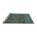 Sideview of Machine Washable Persian Light Blue Traditional Rug, wshtr1033lblu