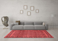 Machine Washable Persian Red Traditional Rug, wshtr1033red