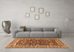 Machine Washable Persian Orange Traditional Area Rugs in a Living Room, wshtr1034org