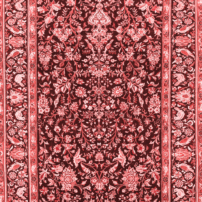Machine Washable Persian Red Traditional Rug, wshtr1034red
