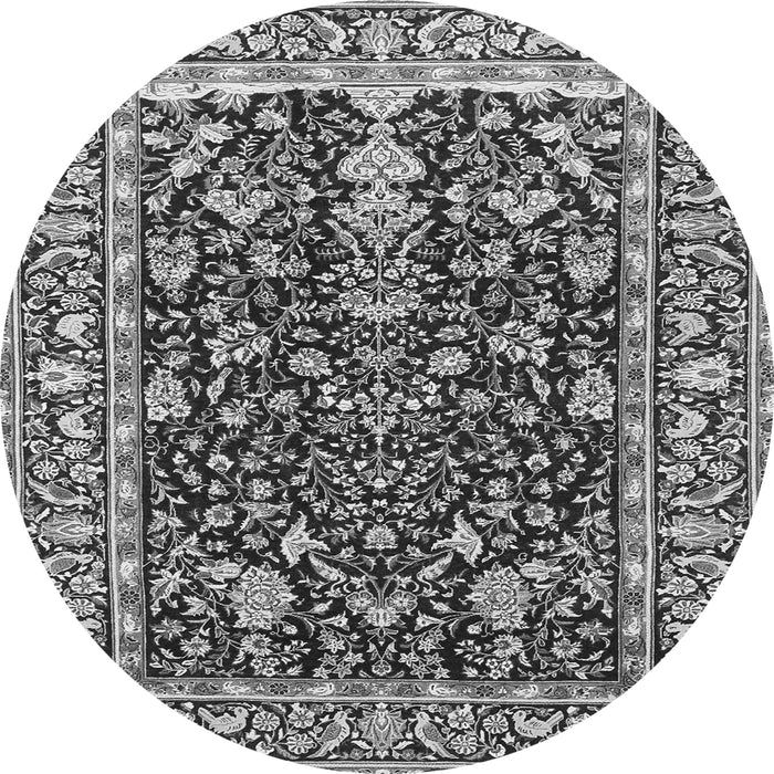 Machine Washable Persian Gray Traditional Rug, wshtr1034gry