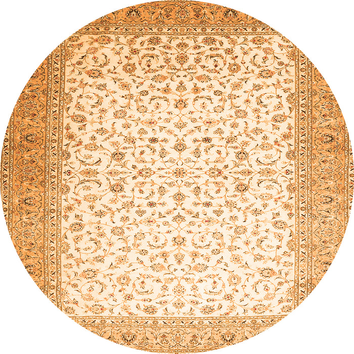 Machine Washable Persian Orange Traditional Area Rugs, wshtr1035org