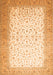 Serging Thickness of Machine Washable Persian Orange Traditional Area Rugs, wshtr1035org