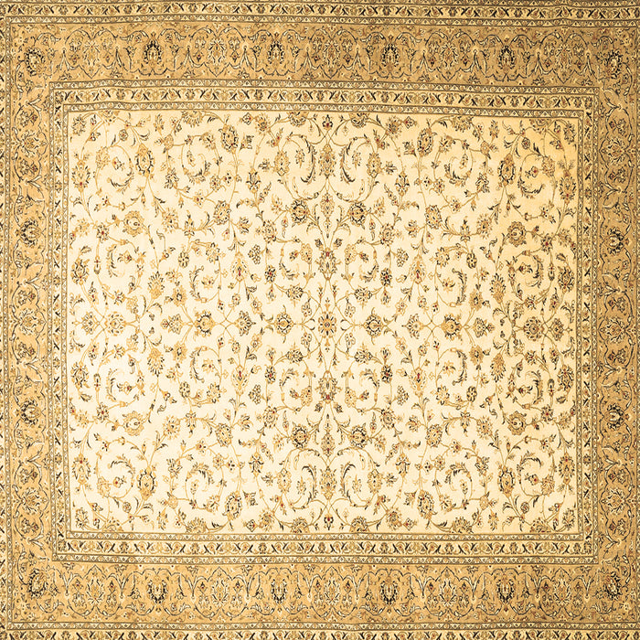 Square Persian Brown Traditional Rug, tr1035brn