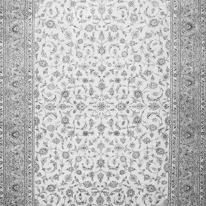 Serging Thickness of Machine Washable Persian Gray Traditional Rug, wshtr1035gry