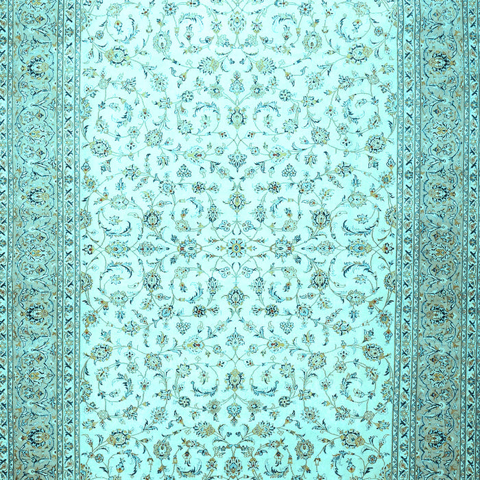 Machine Washable Persian Light Blue Traditional Rug, wshtr1035lblu
