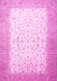 Machine Washable Persian Pink Traditional Rug, wshtr1035pnk