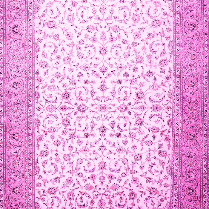 Machine Washable Persian Pink Traditional Rug, wshtr1035pnk