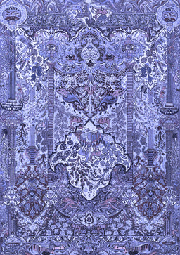 Animal Blue Traditional Rug, tr1036blu