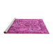 Sideview of Machine Washable Animal Pink Traditional Rug, wshtr1036pnk