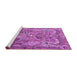 Sideview of Machine Washable Animal Purple Traditional Area Rugs, wshtr1036pur