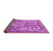 Sideview of Animal Purple Traditional Rug, tr1036pur