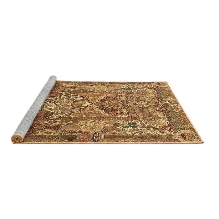 Sideview of Machine Washable Animal Brown Traditional Rug, wshtr1036brn