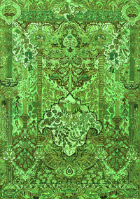 Animal Green Traditional Rug, tr1036grn