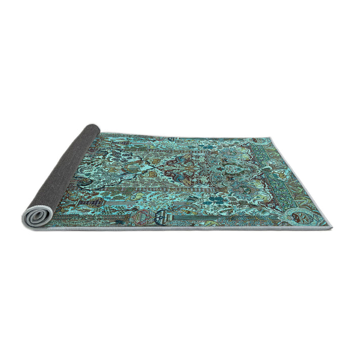 Sideview of Animal Light Blue Traditional Rug, tr1036lblu