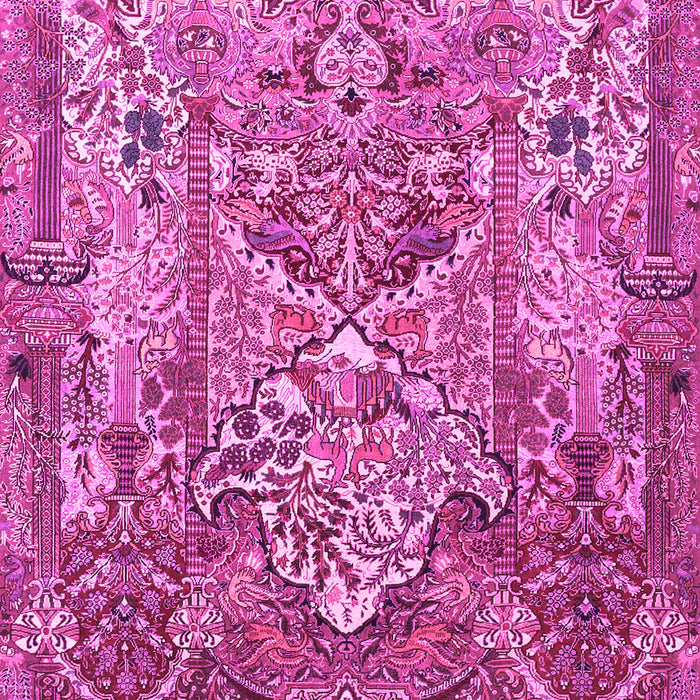 Machine Washable Animal Pink Traditional Rug, wshtr1036pnk