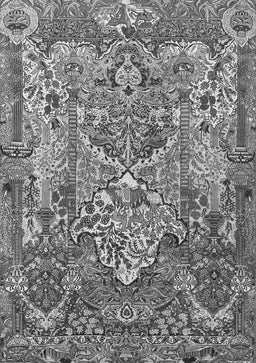 Animal Gray Traditional Rug, tr1036gry