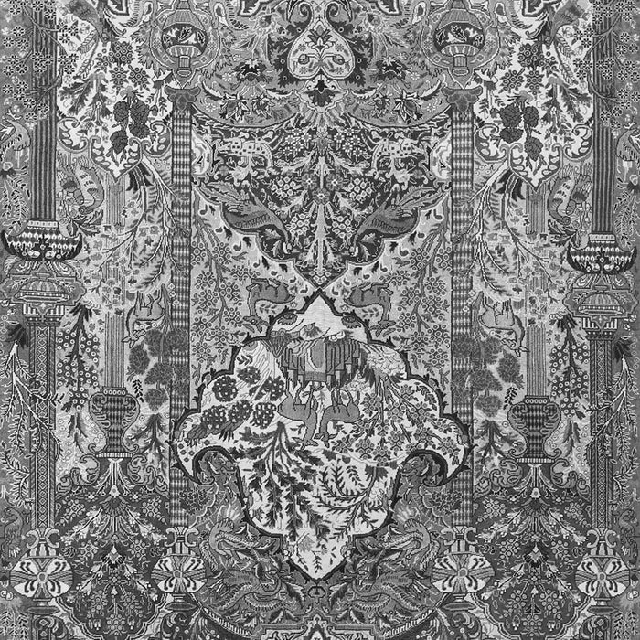 Animal Gray Traditional Rug, tr1036gry