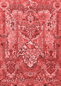 Animal Red Traditional Rug, tr1036red