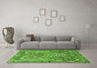 Machine Washable Animal Green Traditional Area Rugs in a Living Room,, wshtr1036grn