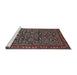 Sideview of Machine Washable Traditional Army Brown Rug, wshtr1037