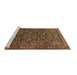 Sideview of Machine Washable Persian Brown Traditional Rug, wshtr1037brn