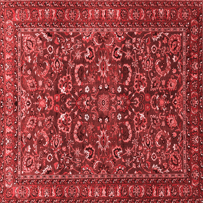 Machine Washable Persian Red Traditional Rug, wshtr1037red