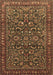 Machine Washable Persian Brown Traditional Rug, wshtr1037brn