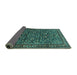 Sideview of Persian Turquoise Traditional Rug, tr1037turq