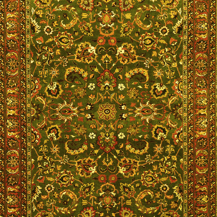 Machine Washable Persian Yellow Traditional Rug, wshtr1037yw