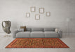 Machine Washable Persian Orange Traditional Area Rugs in a Living Room, wshtr1037org