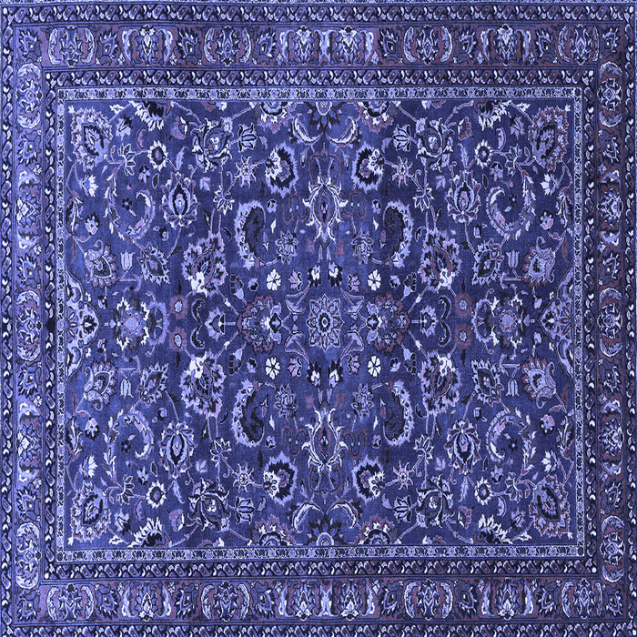 Square Persian Blue Traditional Rug, tr1037blu
