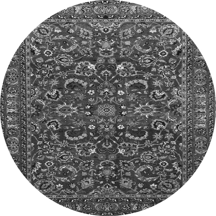 Machine Washable Persian Gray Traditional Rug, wshtr1037gry