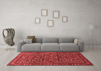 Machine Washable Persian Red Traditional Rug, wshtr1037red