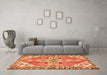 Machine Washable Persian Orange Traditional Area Rugs in a Living Room, wshtr1038org