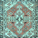 Square Persian Light Blue Traditional Rug, tr1038lblu