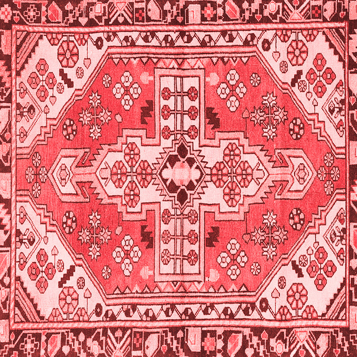 Machine Washable Persian Red Traditional Rug, wshtr1038red