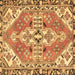 Square Persian Brown Traditional Rug, tr1038brn