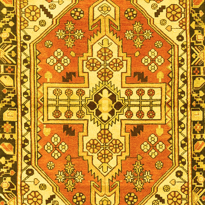 Machine Washable Persian Yellow Traditional Rug, wshtr1038yw