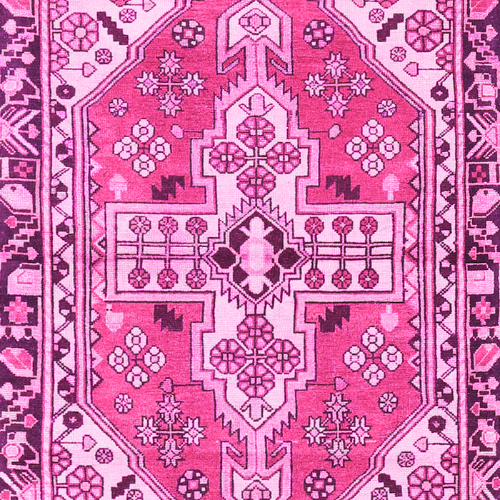 Machine Washable Persian Pink Traditional Rug, wshtr1038pnk