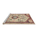 Sideview of Machine Washable Traditional Sienna Brown Rug, wshtr1039