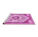 Sideview of Machine Washable Persian Pink Traditional Rug, wshtr1039pnk