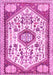 Machine Washable Persian Pink Traditional Rug, wshtr1039pnk