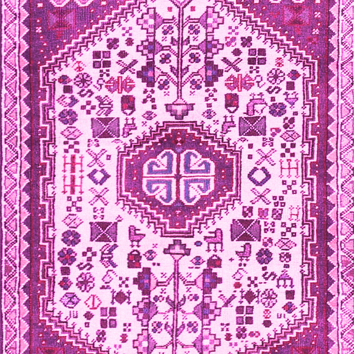 Machine Washable Persian Pink Traditional Rug, wshtr1039pnk