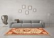 Machine Washable Persian Orange Traditional Area Rugs in a Living Room, wshtr1039org