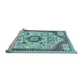 Sideview of Machine Washable Persian Light Blue Traditional Rug, wshtr1039lblu