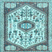 Square Persian Light Blue Traditional Rug, tr1039lblu