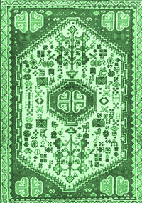 Persian Emerald Green Traditional Rug, tr1039emgrn