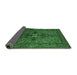 Sideview of Persian Emerald Green Traditional Rug, tr103emgrn